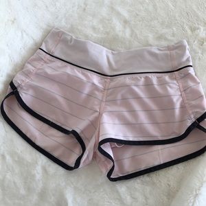 LuLu Lemon Speed Shorts Size 2 : Light Pink